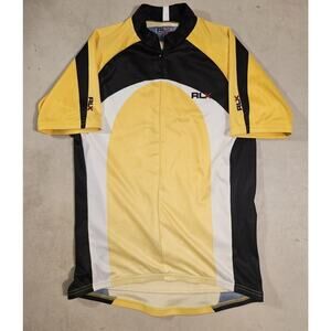 Vintage Ralph Lauren Cycling Jersey RLX Men's Large Polo Sport Shirt Made in USA
